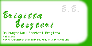 brigitta beszteri business card